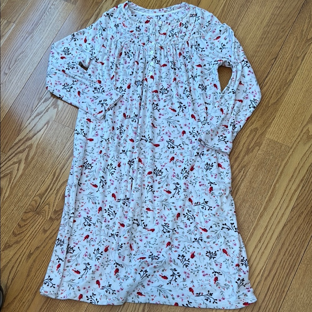 ARIA Collection winter cardinal fleece mid-length gown- super soft!!